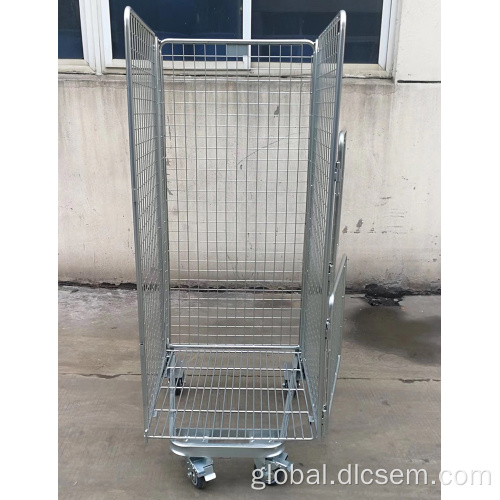 Closed Transport Trolley Cage Trolley for Logistic Transport Factory